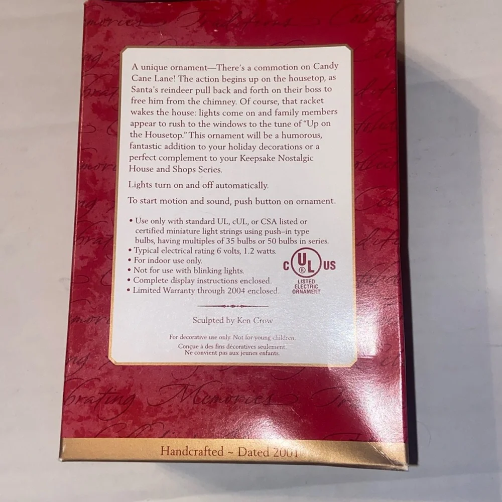 Vintage 2001 Up on the Housetop Magic Hallmark Keepsake Ornament